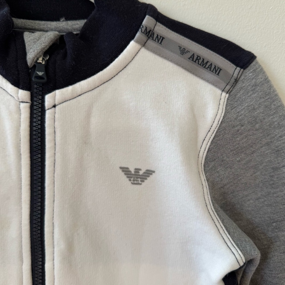 ARMANI Colorblock Zip Front Cardigan 24m